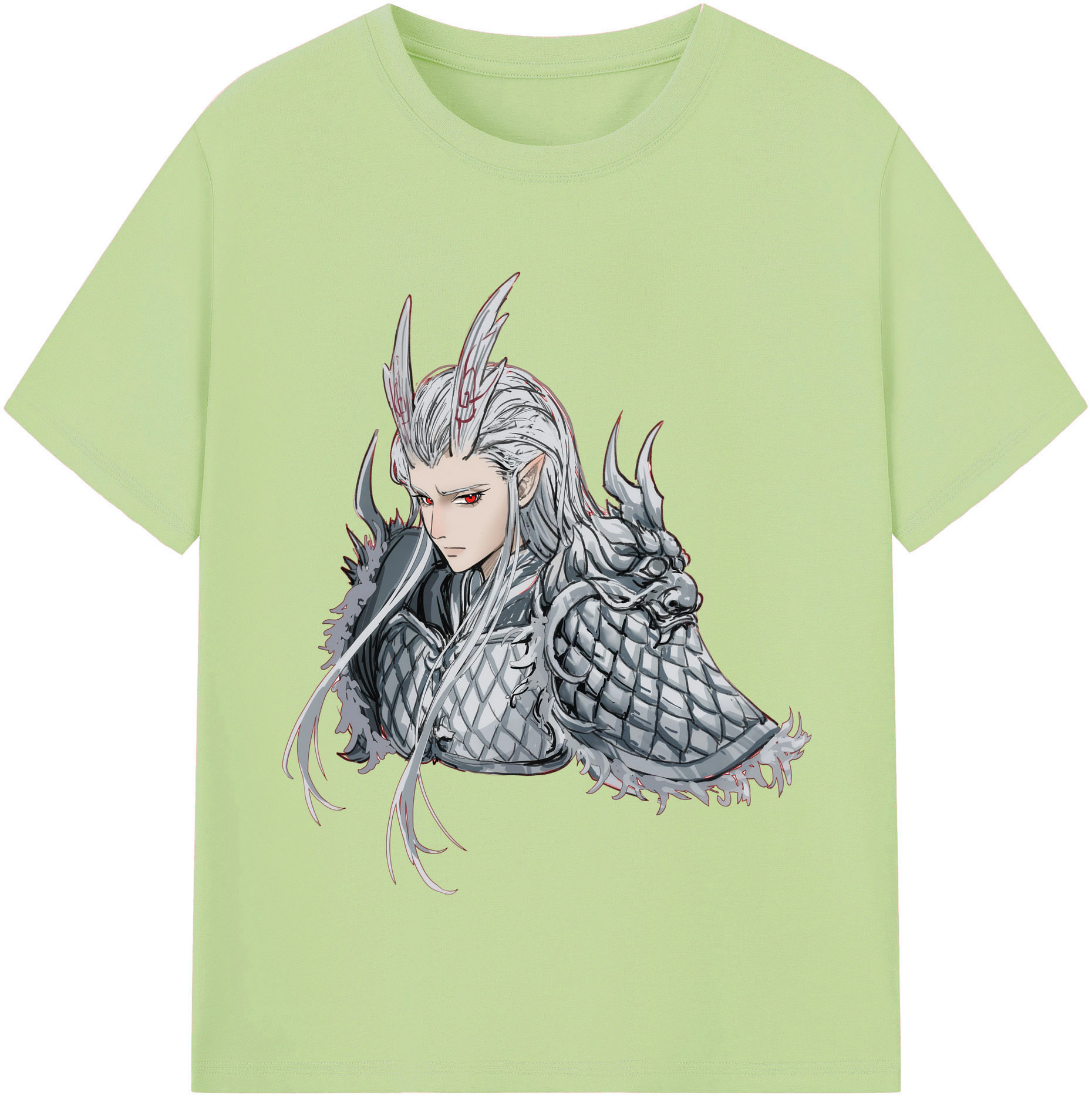 （画像用） Ne Zha 2 ナタ 魔童の大暴れ 綿100％半袖Tシャツ（フロントプリント）